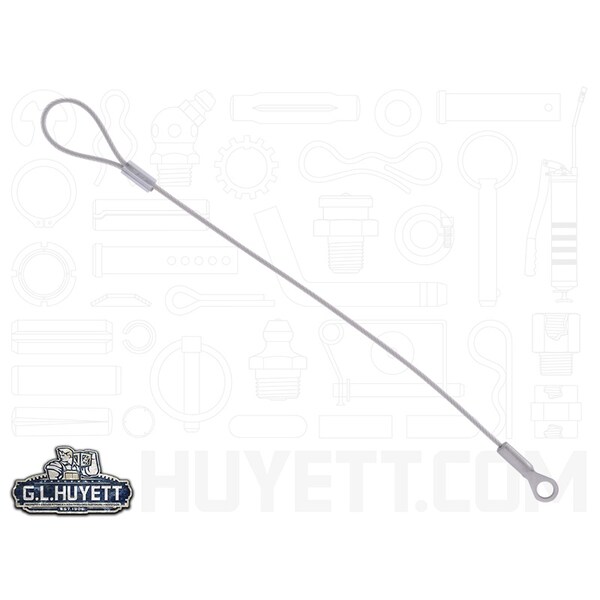 Itw Shakeproof Terminal and Loop Lanyard, 8 in, 3/64 in Pin Dia., Stainless Steel, Nylon Coated TSS2-046-8000N/B - main